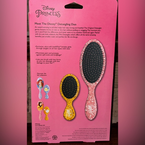 NEW - Original Detangler Brush + Mini Detangler Wet Brush Disney Princes… - Picture 4 of 4